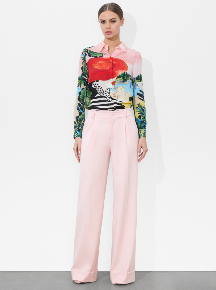 WILLA SILK BLOUSE - PALM BEACH image 1 - Alice And Olivia