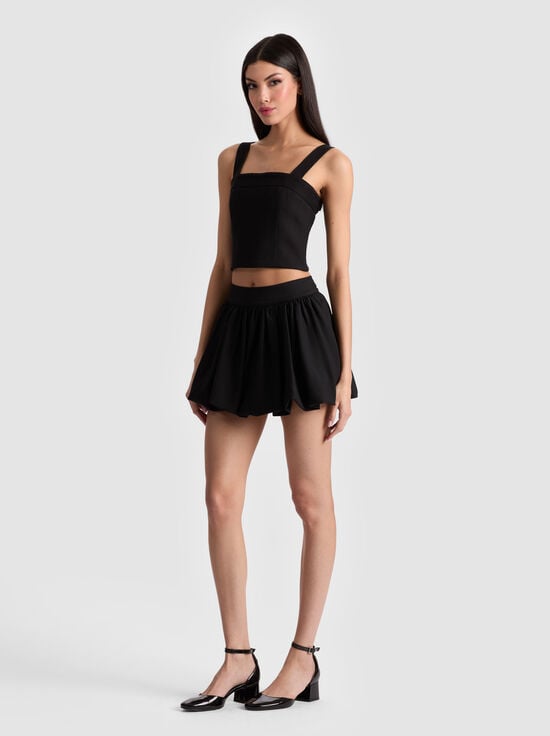 BLACK-AGNES BUBBLE SKORT