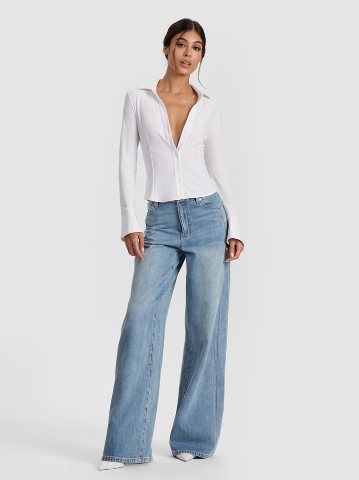 FREYA FITTED TOP - OFF WHITE image 1 - Alice And Olivia