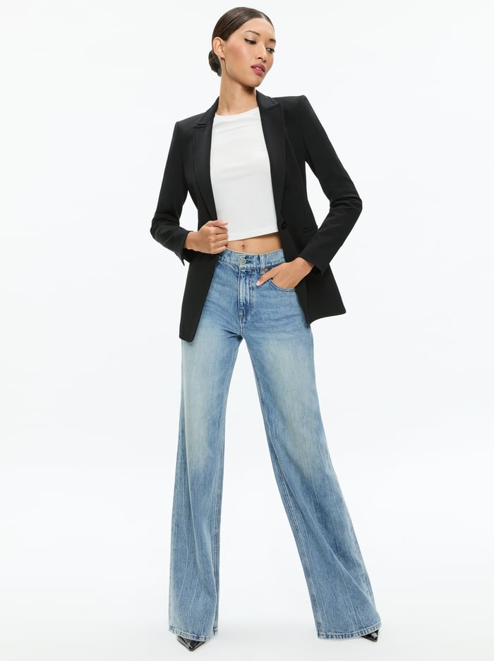 BREANN FITTED BLAZER - BLACK image 3 - Alice And Olivia