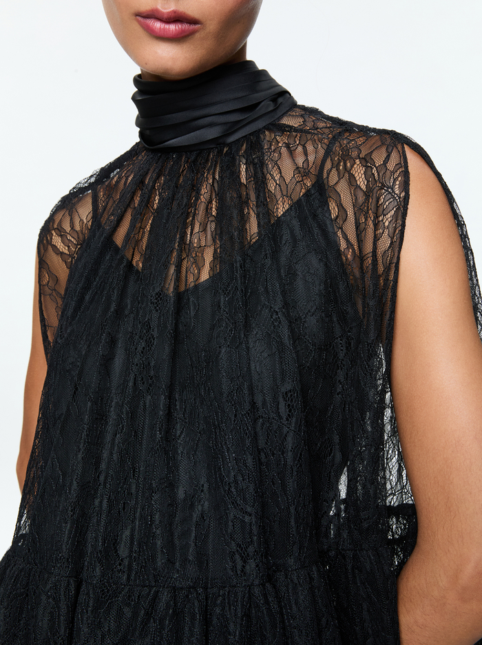 ZENON TOP WITH CAMI - BLACK image 3 - Alice And Olivia