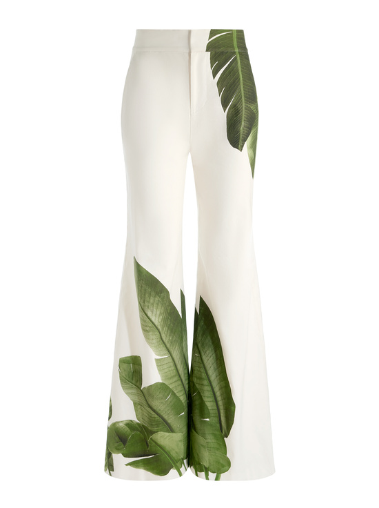 JUNGLE PALM OFF WHITE-DYLAN LINEN PANT