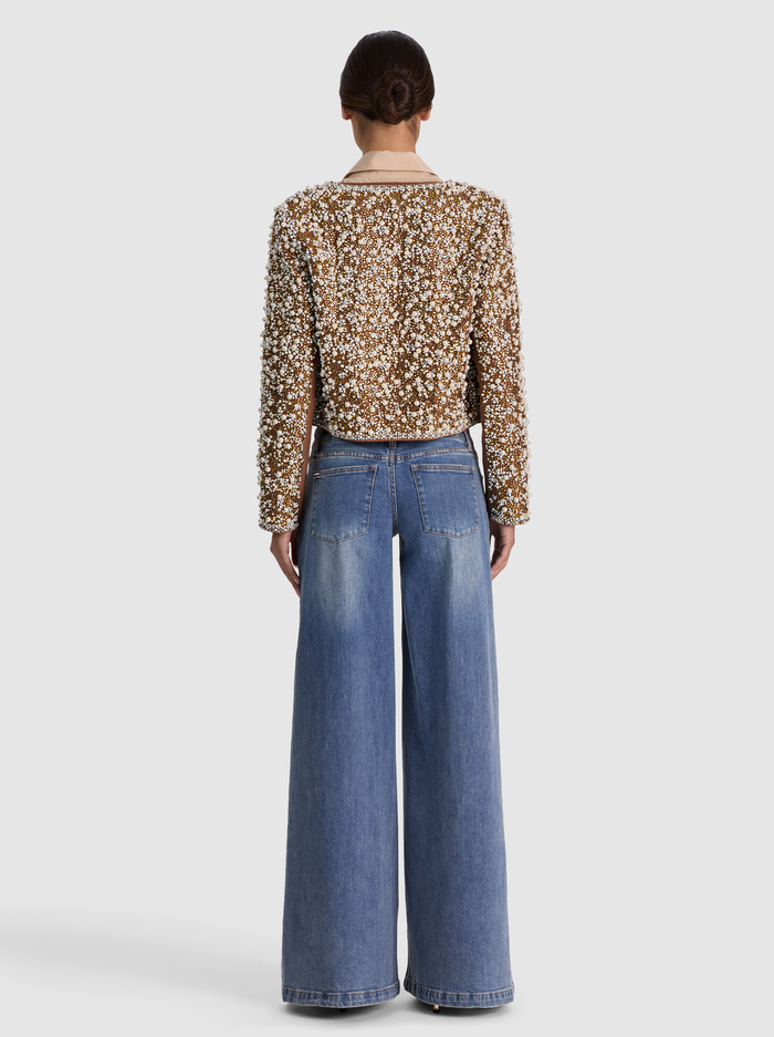 KIDMAN EMBELLISHED JACKET - CAMEL/MULTI image 2 - ALICE + OLIVIA