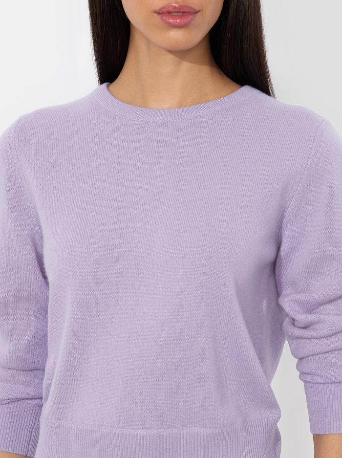 CAROLANN CASHMERE SHRUNKEN PULLOVER - DARK LILAC image 3 - ALICE + OLIVIA