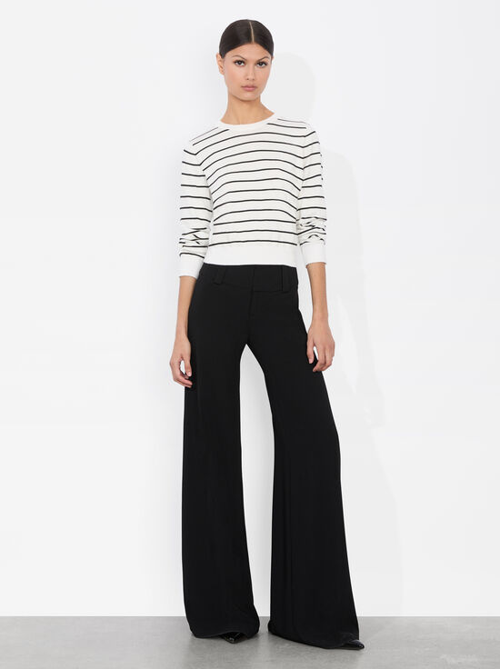 SOFT WHITE/BLACK-CAROLANN SHRUNKEN PULLOVER