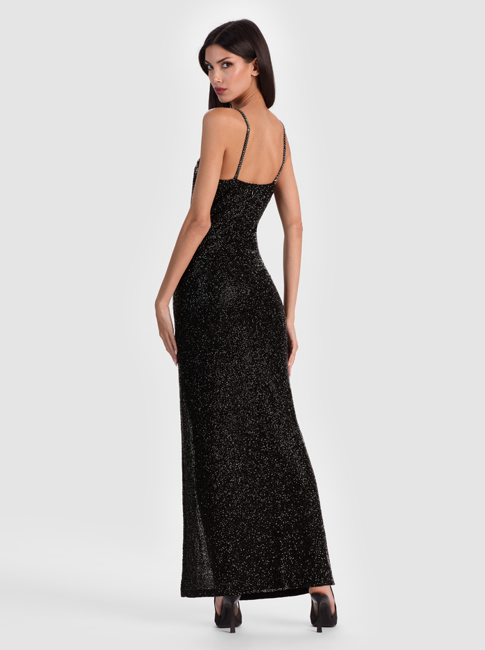 NINA EMBELLISHED MAXI DRESS - BLACK image 4 - Alice And Olivia