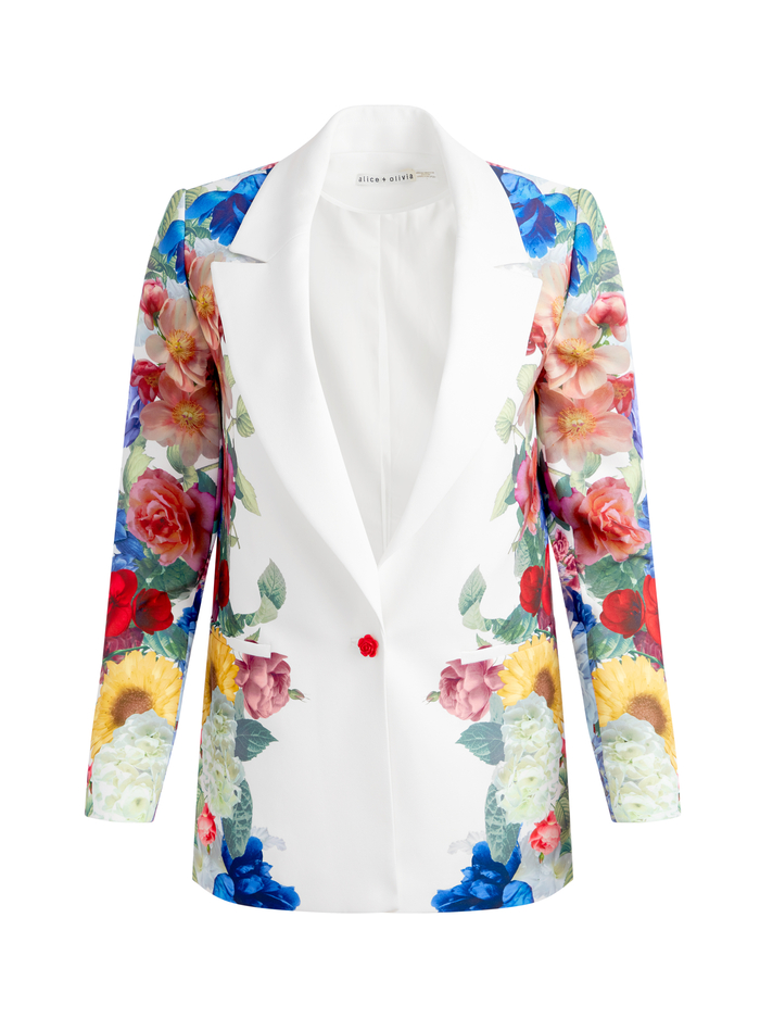DENNY BOYFRIEND BLAZER - GARDEN BRUNCH OFF WHITE image 5 - Alice And Olivia