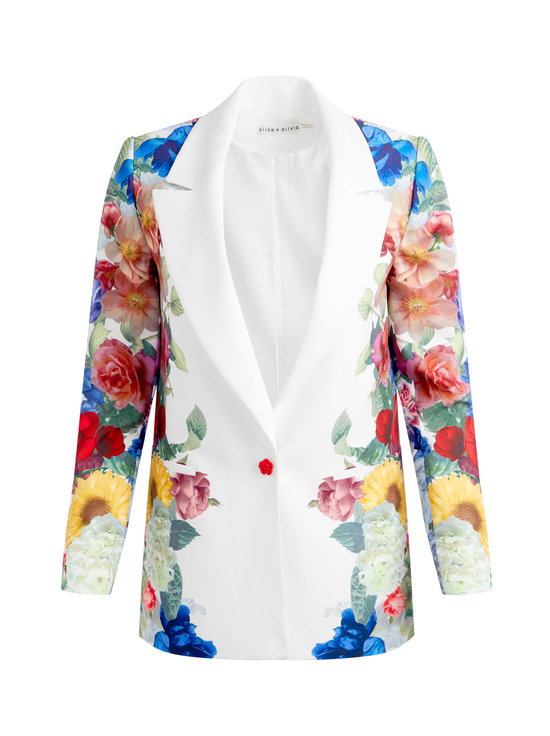 GARDEN BRUNCH OFF WHITE-DENNY BOYFRIEND BLAZER