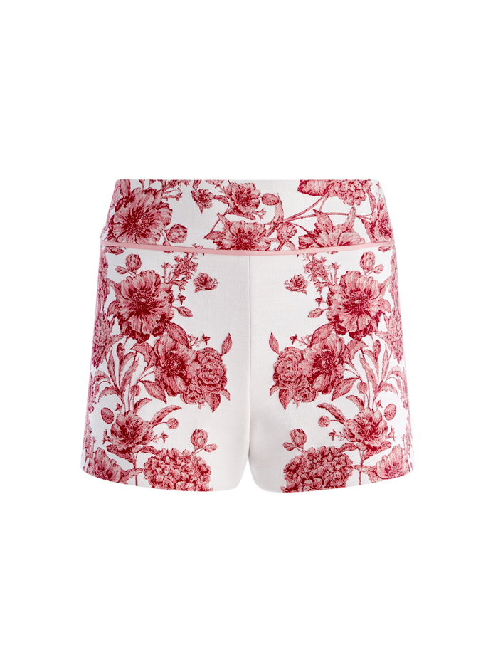 DONALD HIGH WAISTED SHORT - OFF WHITE/MULTI image 5 - Alice And Olivia