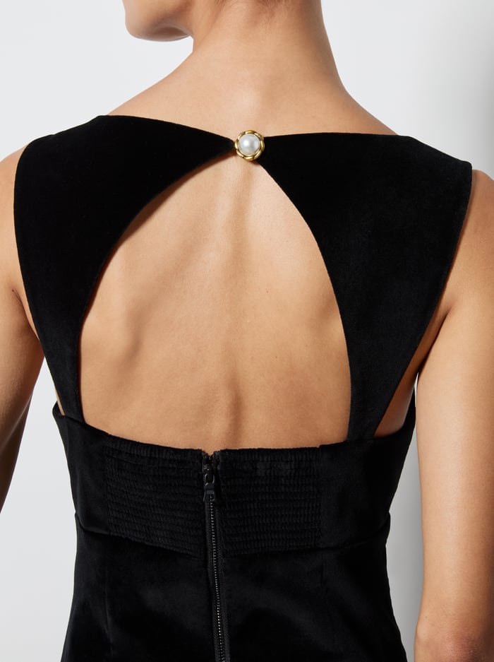 KERIA VELVET MINI DRESS - BLACK image 1 - Alice And Olivia
