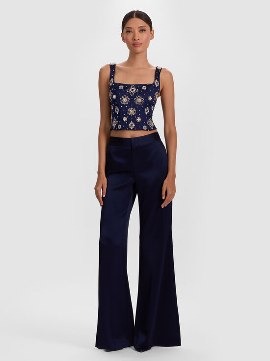 MIDNIGHT BLUE-SHANE WIDE LEG PANT