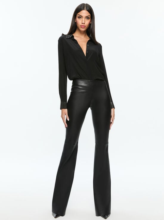 BLACK-RMP LEATHER PANT