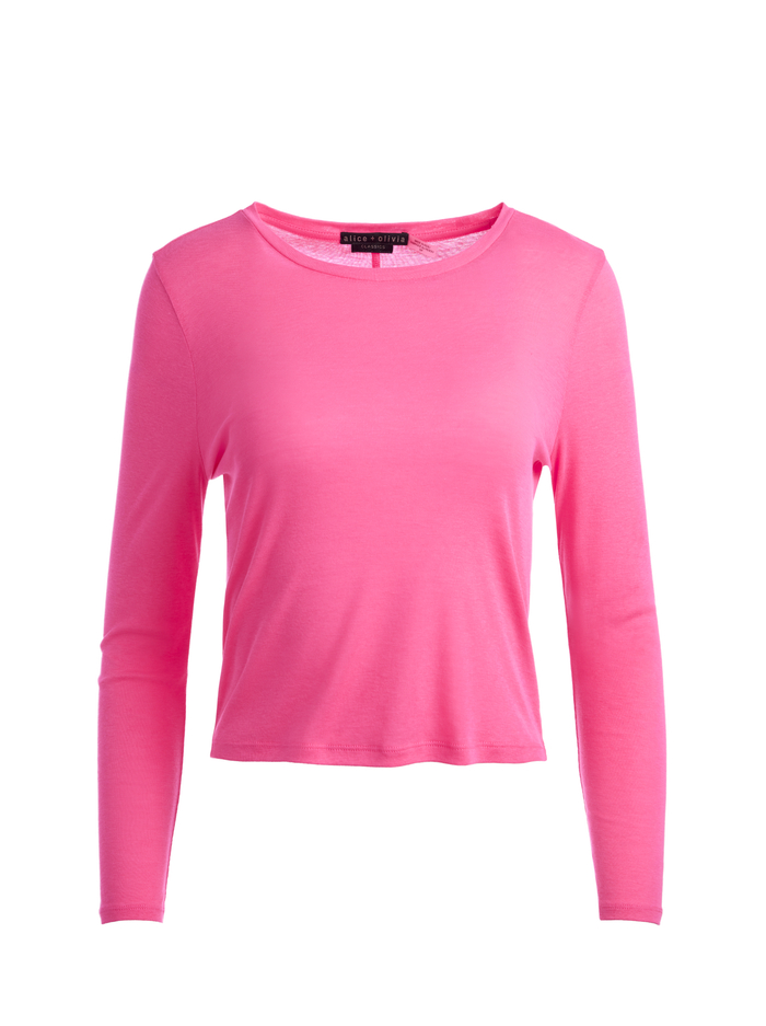 CINDY CROPPED TEE - CANDY image 5 - Alice And Olivia