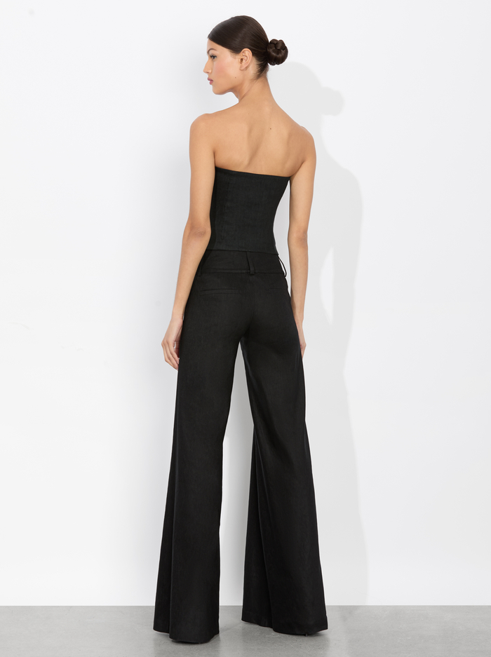 KELCEY STRAPLESS LINEN VEST - BLACK image 2 - Alice And Olivia