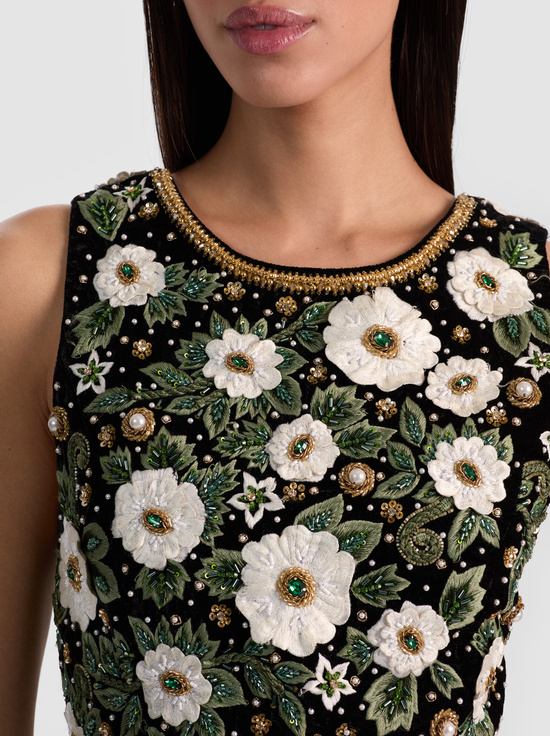 BLACK/MULTI-LINDSEY EMBELLISHED GOWN