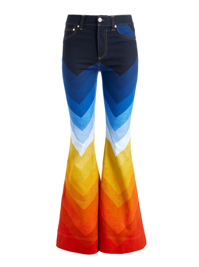 A+O X BRONCO SB BELL JEAN - CHEVRON MULTI image 5 - Alice And Olivia