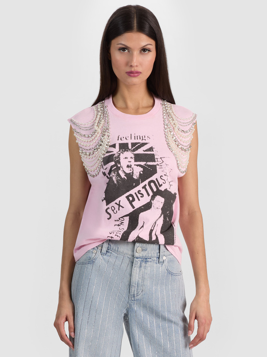 SEX PISTOLS-MICAH EMBELLISHED MUSCLE TANK