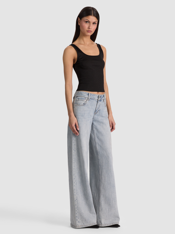 DARYN RIBBED TANK - BLACK image 4 - ALICE + OLIVIA