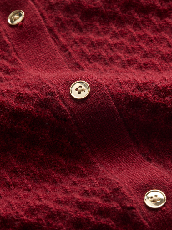 OXBLOOD-SABINE CASHMERE CARDIGAN