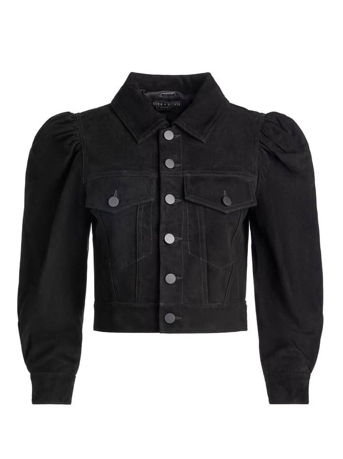 LANA SUEDE JACKET - BLACK image 5 - Alice And Olivia