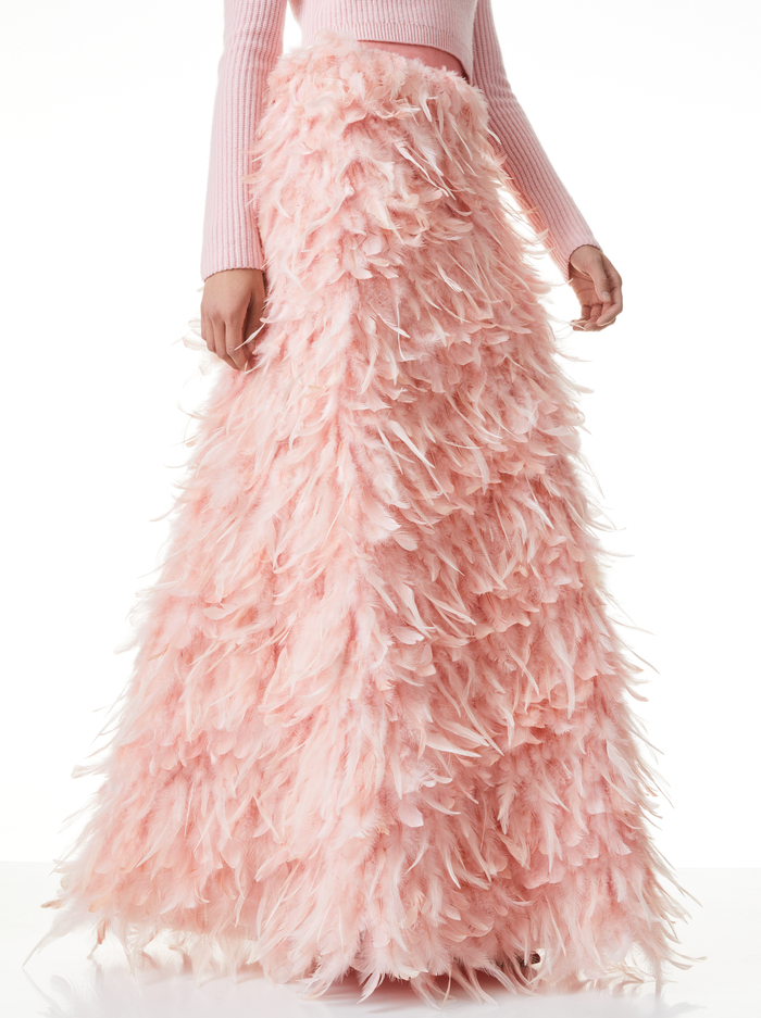 URSULA FEATHER BALL GOWN SKIRT - PINK - Alice And Olivia