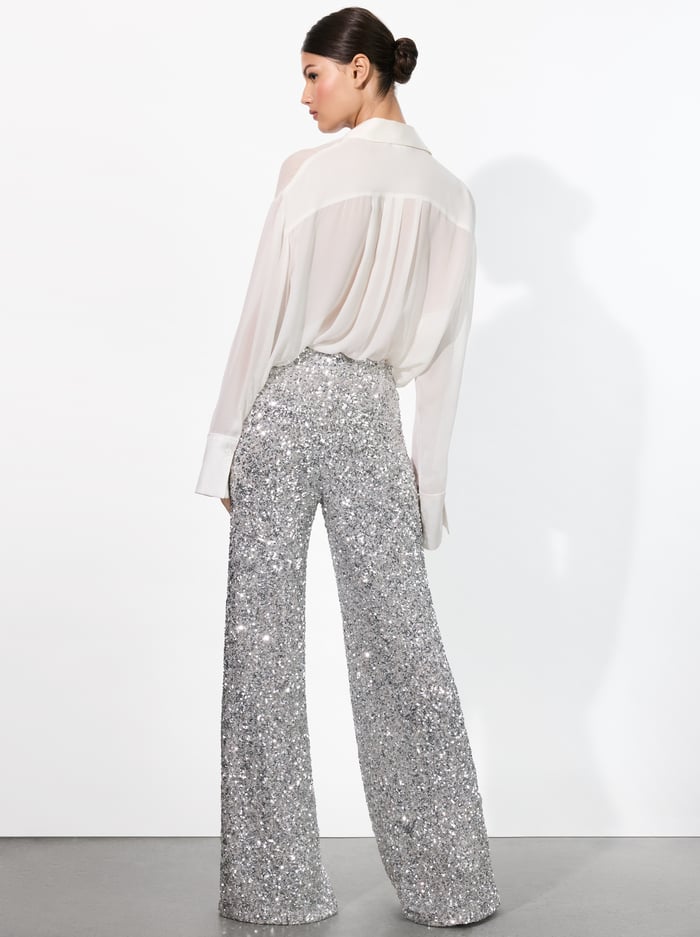 MAME SEQUIN PANT - SILVER image 2 - Alice And Olivia