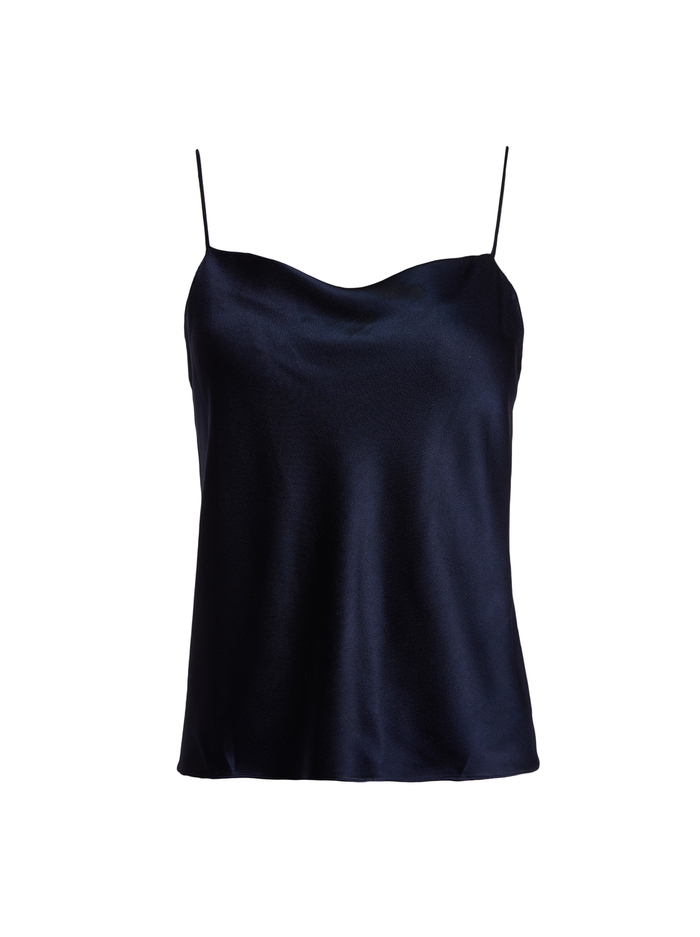 HARMON DRAPEY SLIP TANK - NAVY - Alice And Olivia