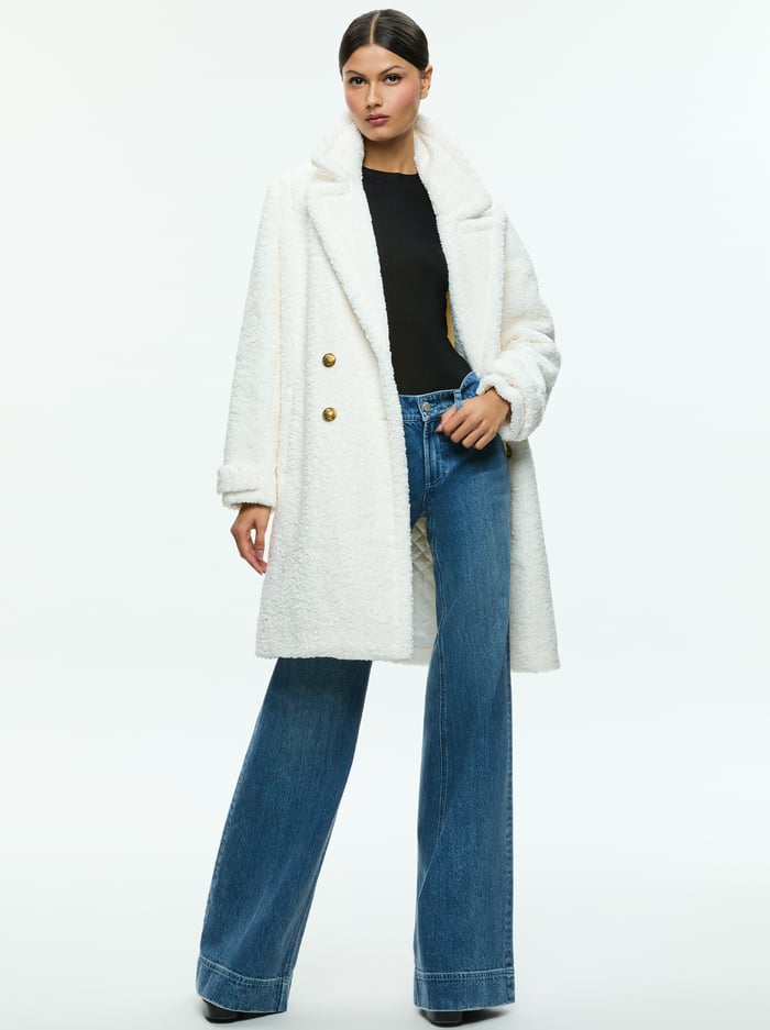 TOWNES TEDDY PEACOAT - OFF WHITE image 1 - Alice And Olivia
