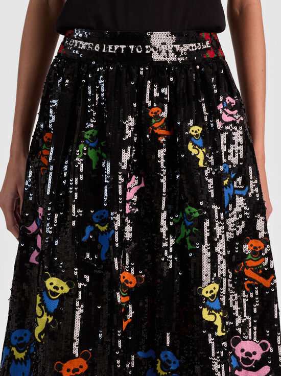 GRATEFUL BEARS BLACK-A+O X GRATEFUL DEAD TINA BALLGOWN SKIRT