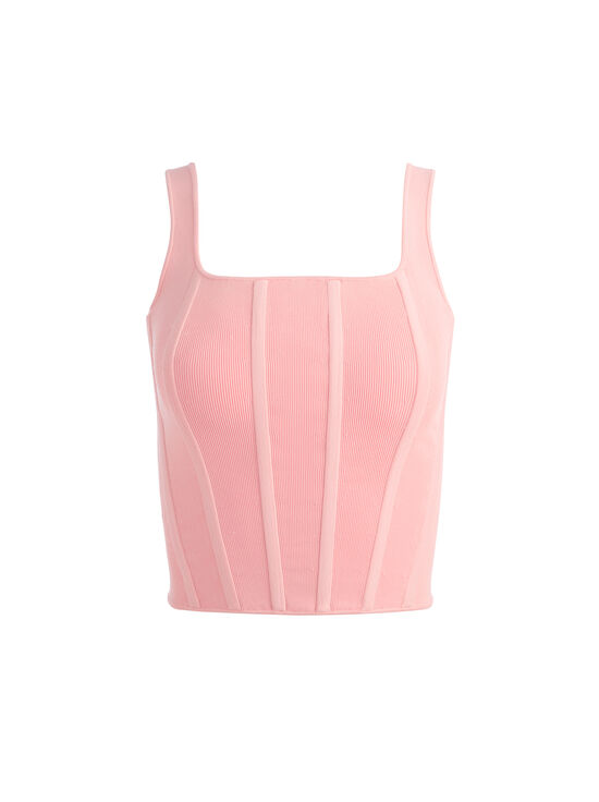 DUSTY ROSE-SARIAH CORSET TANK