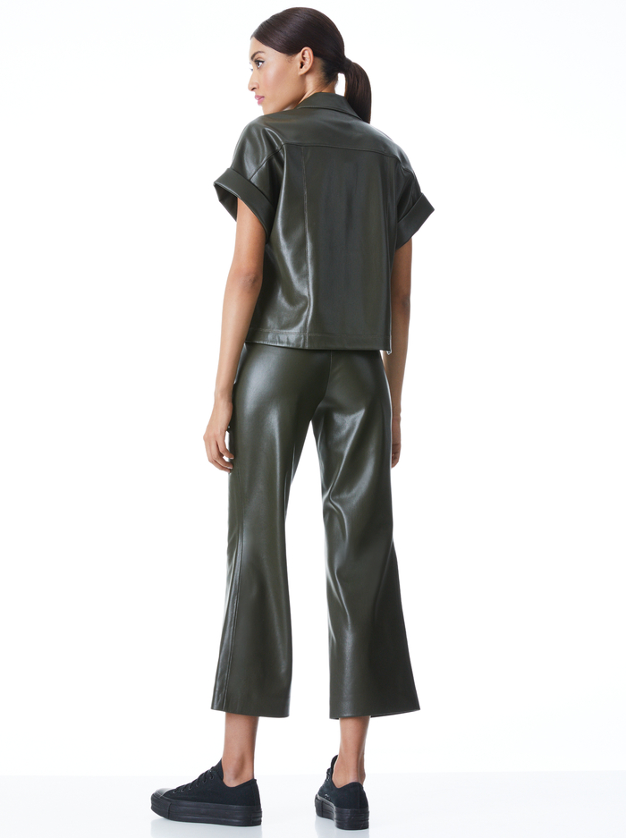 EDYTH VEGAN TOP - OLIVE image 1 - Alice And Olivia