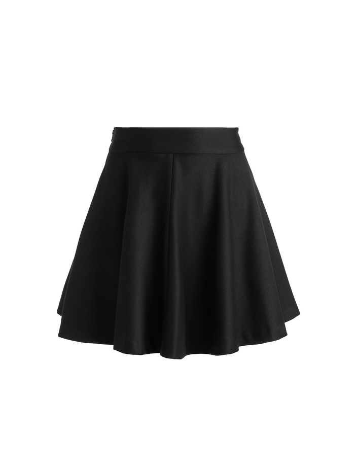 MALKA A-LINE FULL MINI SKIRT - BLACK image 5 - Alice And Olivia
