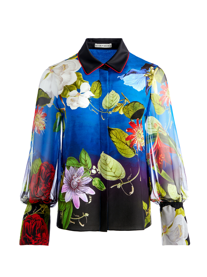 WAN BUTTON DOWN BLOUSE - LUNCH DATE image 5 - Alice And Olivia