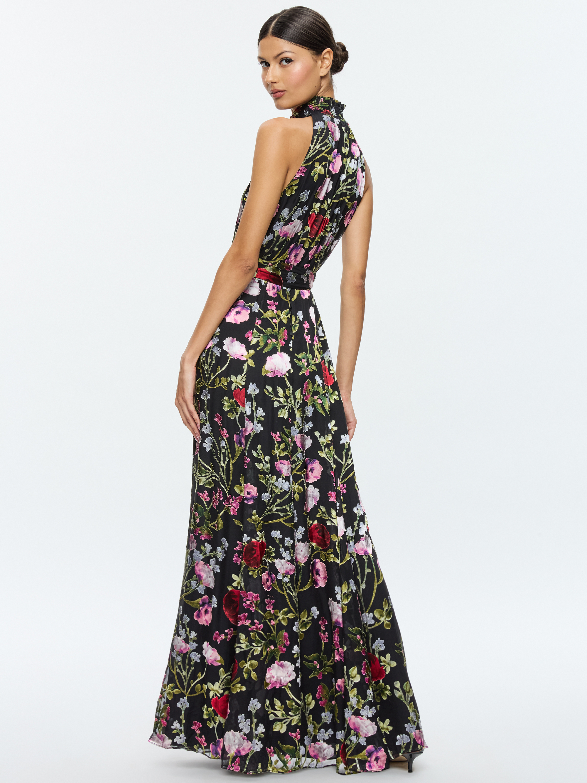 Dita Maxi Dress In Floral Dreams Alice + Olivia