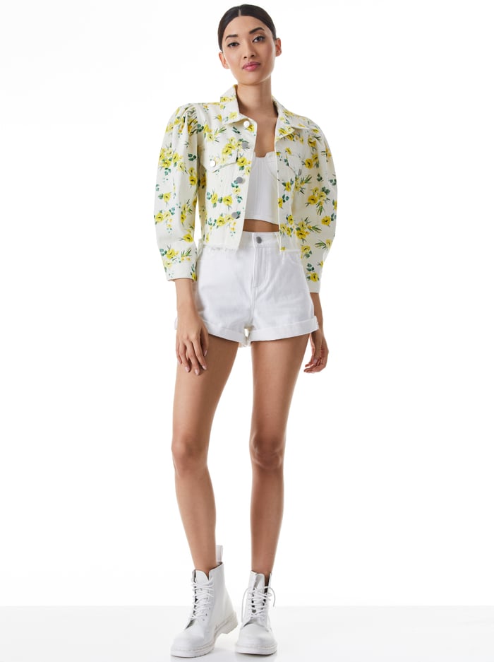 LANA DENIM JACKET - DRIFTING BY FLORAL image 2 - Alice And Olivia