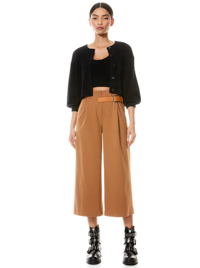 ADELINA BELTED PANT - CAMEL image 2 - ALICE + OLIVIA
