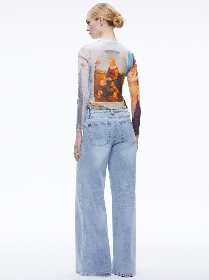 DELAINA MESH CROP TOP - SUNDAY DREAMING image 1 - ALICE + OLIVIA