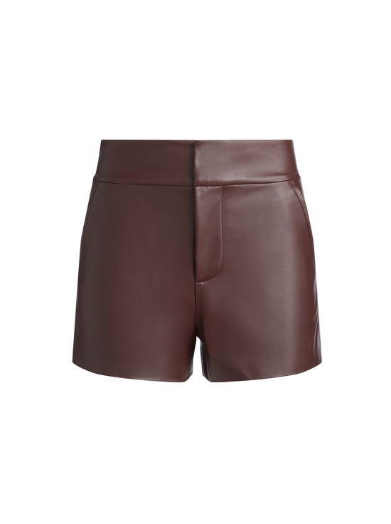 MOCHA-CADY LEATHER SHORT