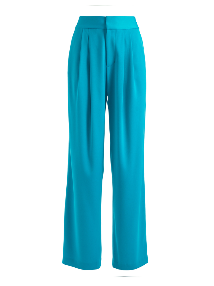 ATIA HIGH WAISTED PLEATED SUIT PANTS - OCEAN FLOOR image 5 - Alice And Olivia