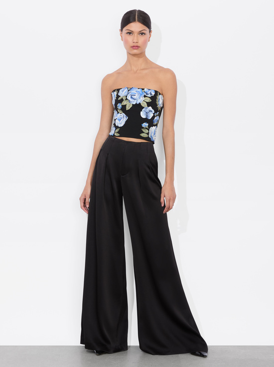 BLACK MULTI-CECE EMBELLISHED TOP