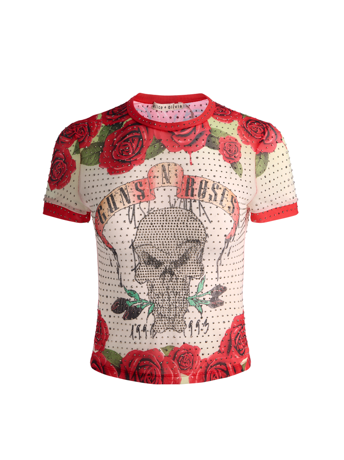 TESS EMBELLISHED TEE - SWEET ROSE OF MINE image 5 - ALICE + OLIVIA