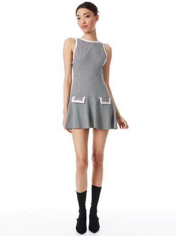 SIMA DROP WAIST FIT AND FLARE MINI DRESS