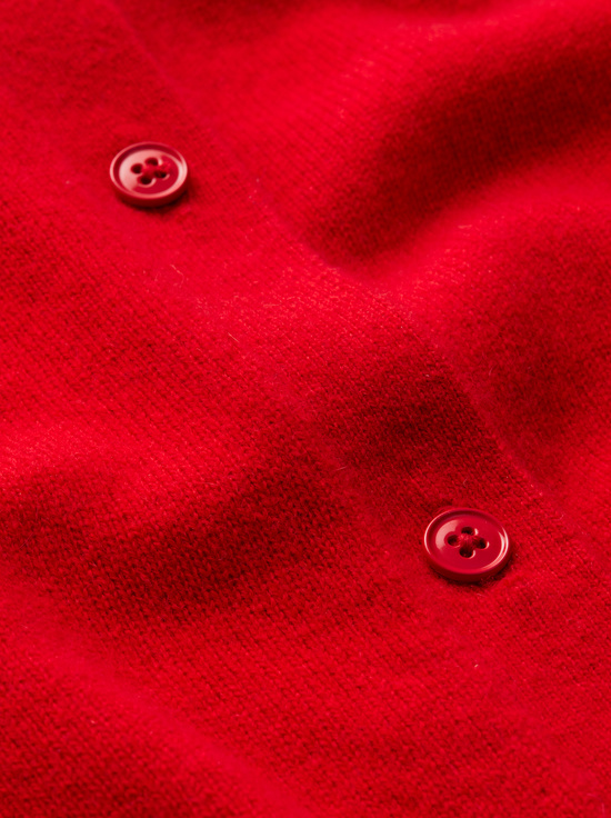 BRIGHT RUBY-DOLLIE CASHMERE CARDIGAN