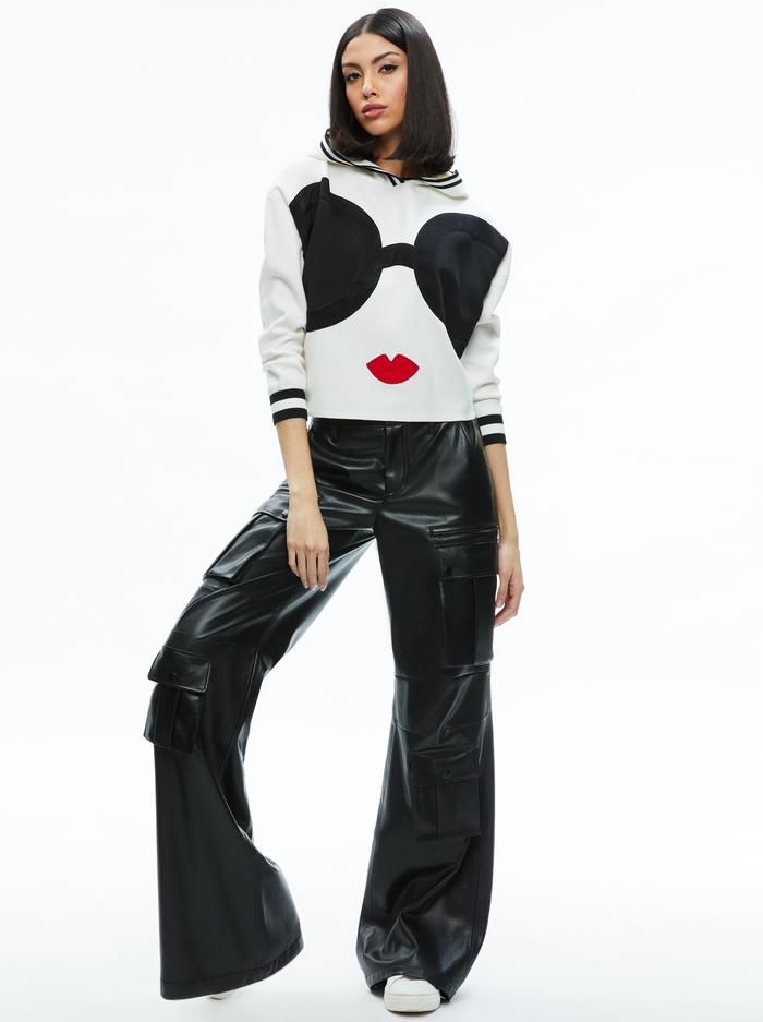 OSCAR STACEFACE HOODIE - SOFT WHITE image 4 - Alice And Olivia