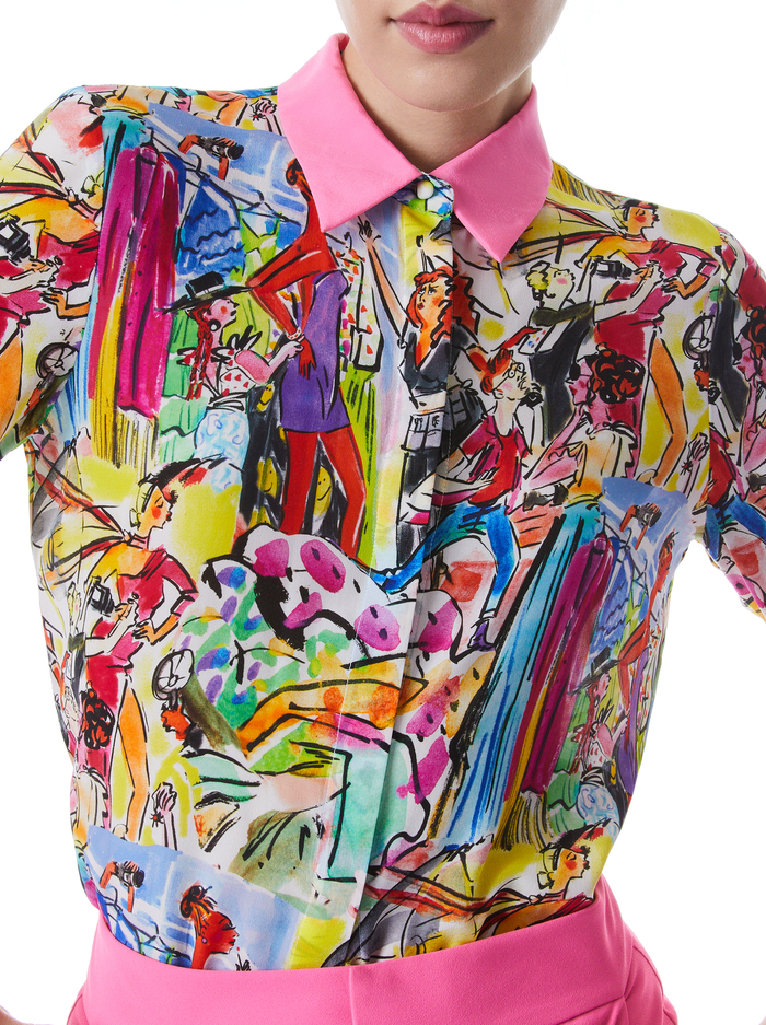 A+O X MOKSHINI WILLA PLACKET TOP - MOKSHINI image 3 - Alice And Olivia