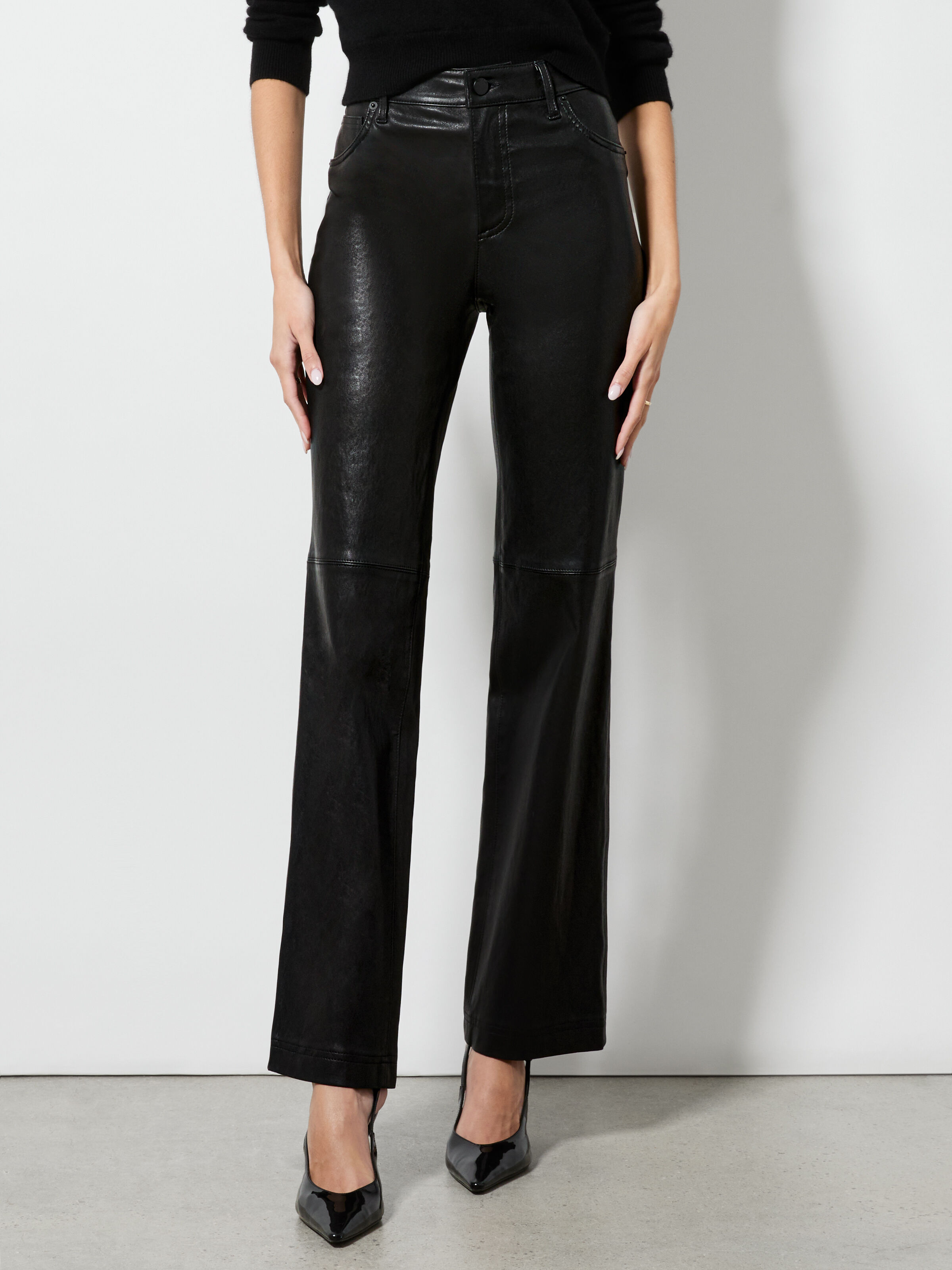Amazing Leather Pant In Black Alice Olivia