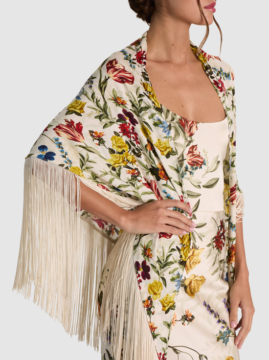 DESERT SPRIGS VANILLA-MESHA SHAWL