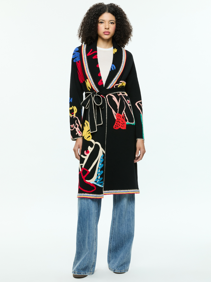 A+O X TOM WESSELMANN ASTRID CARDIGAN - NATURAL BEAUTY - Alice And Olivia