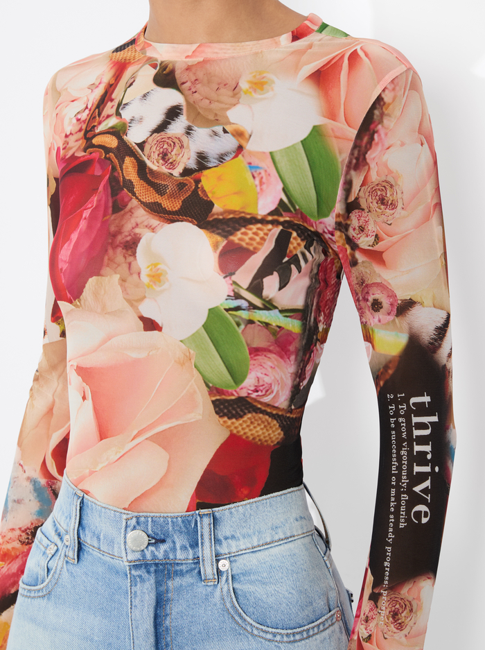 A+O x KELLY DABBAH DELAINA MESH TOP - THRIVE image 3 - Alice And Olivia