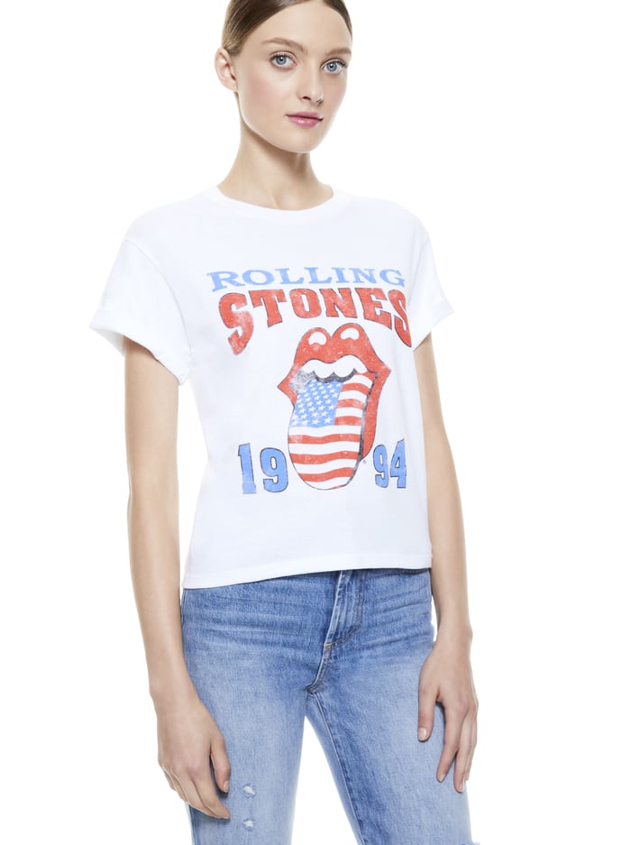 SHIRA TEE - WHITE/MULTI image 1 - Alice And Olivia